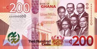 The Adinkra Gye Nyame on the bottom left corner of Ghana's highest denomination bank note, the 200-cedi note